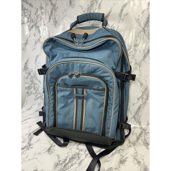 Vtg Hedgren Urban Gear Utility Pack Y2K Blue/Coal Luggage w Removable Backpack - Picture 3 of 13
